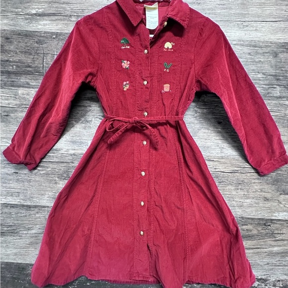 Laura Ashley Other - Laura Ashley Mother & Child Red Casual Girls Kids Dress 9 years